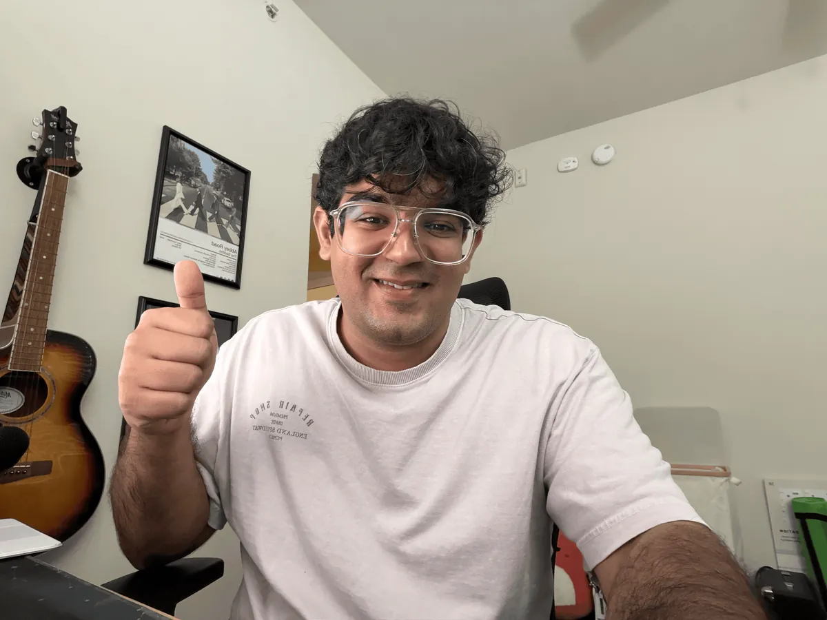 Thumbs up from my desk at home